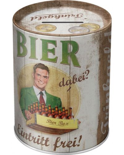 Метална касичка Nostalgic Art - Trinkgeld Bier - 2