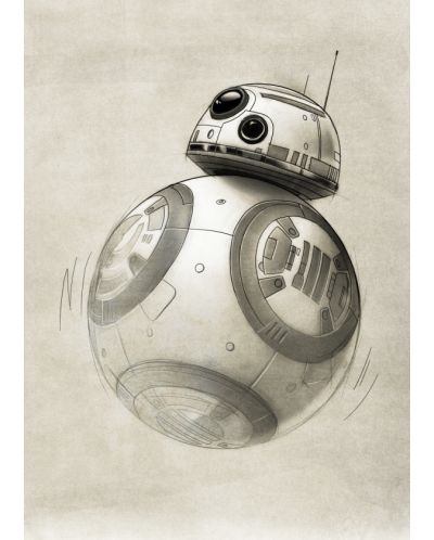 Метален постер Displate - Star Wars: BB-8 - 1