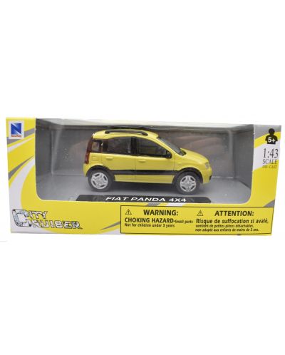 Метална количка Newray - Fiat Panda 4х4, жълт, 1:43 - 1