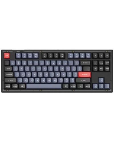 Механична клавиатура Keychron - V3 TKL Knob QMK, Blue, Frosted Black - 1