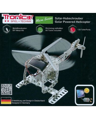 Метален конструктор Tronico - Микро серия, соларни летателни машини - 1