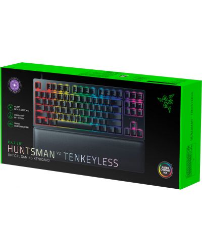 Механична клавиатура Razer - Huntsman V2 TKL, Red, RGB, черна - 6