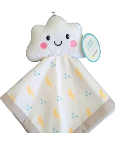 Мека кърпичка с играчка Pearhead - Cloud white - 3