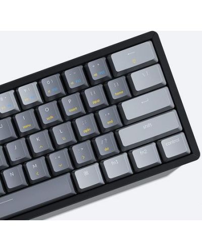Механична клавиатура Keychron - K12 H-S, White LED, Gateron Red, сива - 4