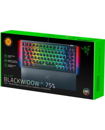 Механична клавиатура Razer - BlackWidow V4 75, Orange, RGB, черна - 9