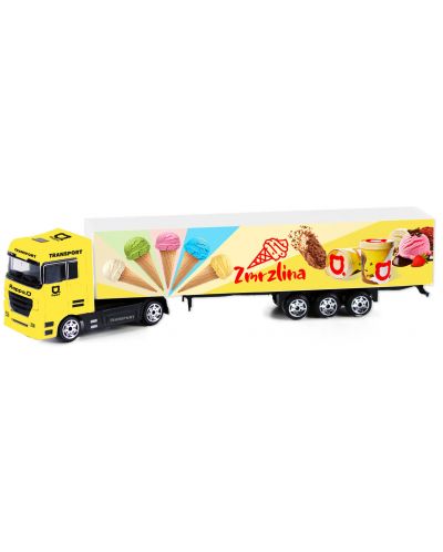 Метална играчка Rappa - Камион на сладоледи, 1:87 - 1