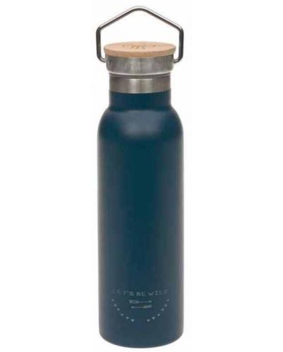 Метална бутилка Lassig - Adventure, 460 ml, синя - 1