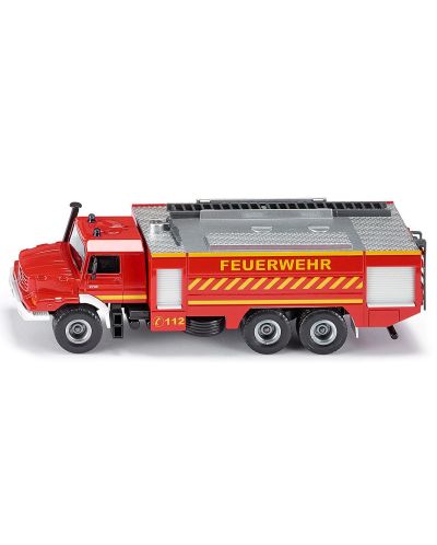 Метална количка Siku Super - Пожарникарски камион Mercedes-Benz Zetros, 1:50 - 1