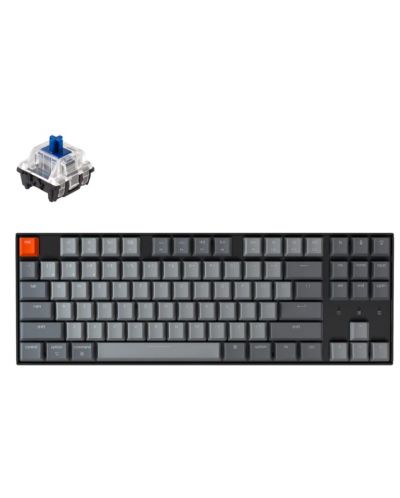 Механична клавиатура Keychron - K8 H-S, TKL, Optical Blue, RGB, черна - 1