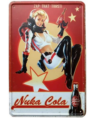 Метален постер DEVPlus Games: Fallout - Nuka Cola Bombshell - 1