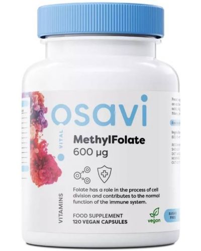 MethylFolate, 600 mcg, 120 капсули, Osavi - 1