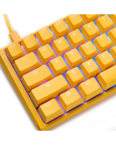 Механична клавиатура Ducky - One 3, MX Cherry Blue, RGB, жълта - 2