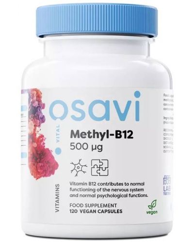 Methyl-B12, 500 mcg, 120 капсули, Osavi - 1