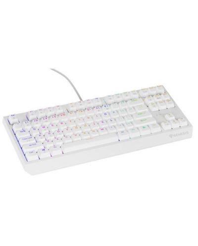 Механична клавиатура Genesis - Thor 230 TKL, Outemu Brown, RGB, бяла - 8