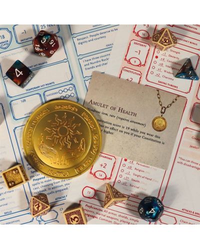 Медальон FaNaTtiK Games: Dungeons & Dragons - Amulet of Health (Limited Edition) (Gold Plated) (Includes Magic Item Formula) - 3