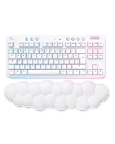 Механична клавиатура Logitech - G715, Tactile, RGB, Off White - 1