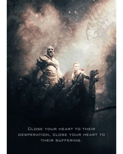 Метален постер Displate - Tagline: God of War - 1
