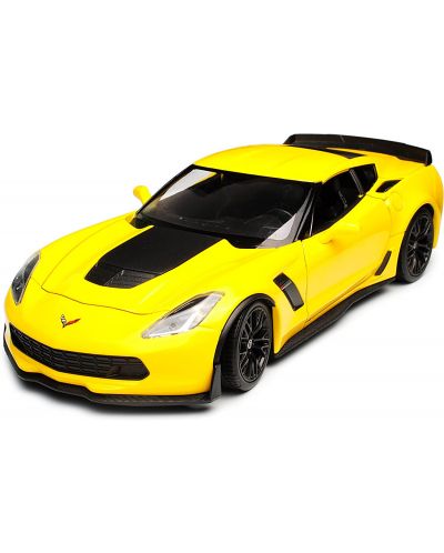 Метална кола Welly - Chevrolet Corvette Z06, 1:24, жълт - 1