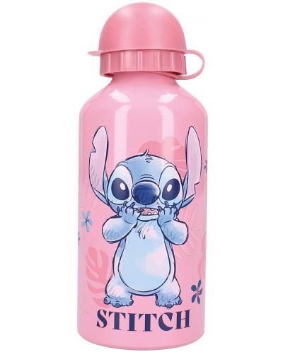 Алуминиева бутилка Vadobag Let's Eat - Stitch, 500 ml - 1