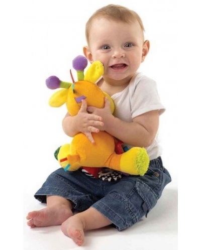 Мека играчка Playgro - Активен жираф за гушкане, 30 cm - 2