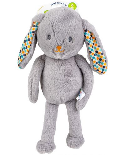 Мека играчка за гушкане Bali Bazoo - Bunny, сива - 5