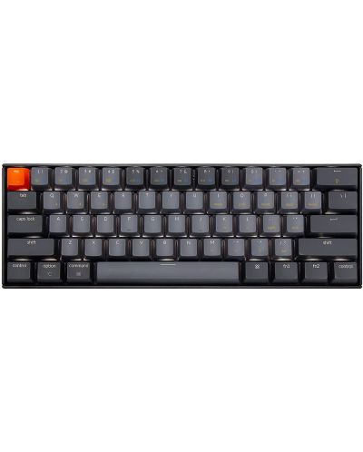 Механична клавиатура Keychron - K12 H-S, White LED, Gateron Blue, сива - 1