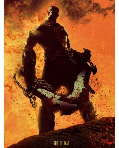 Метален постер Displate - God of War - 1