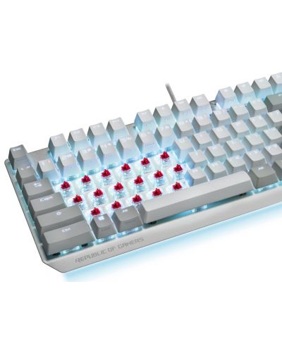 Механична клавиатура ASUS - ROG Strix Scope NX TKL, RGB, бяла/сива - 4