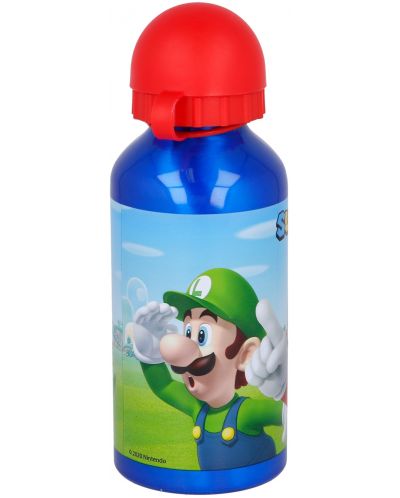 Метална бутилка Stor Super Mario - 400 ml - 2