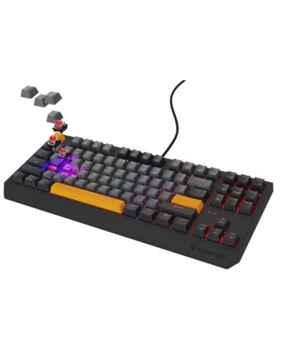 Механична клавиатура Genesis - Thor 230 TKL, Outemu Red, RGB, Anchor Gray Negative - 3