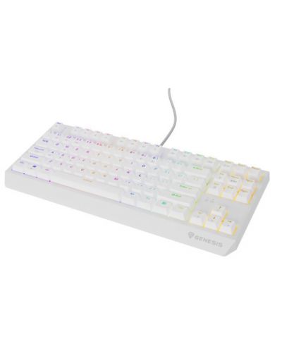 Механична клавиатура Genesis - Thor 230 TKL, Outemu Brown, RGB, бяла - 2