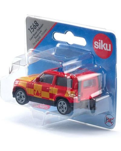 Метална играчка Siku - Land Rover Defender Feuerwehr - 4
