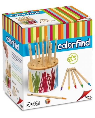 Мемори игра Cayro - Цветове, с 18 цветни пръчици - 1
