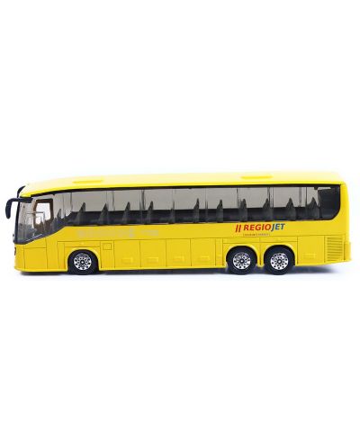 Метален автобус Rappa - RegioJet, 19 cm, жълт - 3
