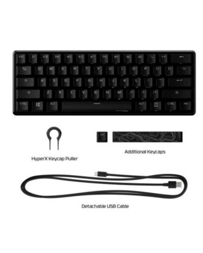 Механична клавиатура HyperX - Alloy Origins 60, HyperX Aqua, черна - 6