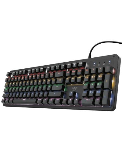 Механична клавиатура Trust - GXT 863, Outemu Red, LED, черна - 1