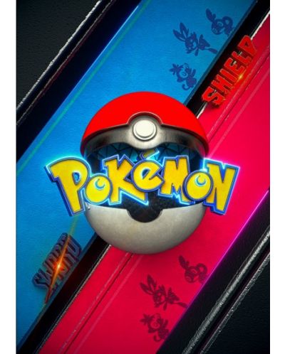 Метален постер Displate Animation: Pokemon - Pokeball - 1