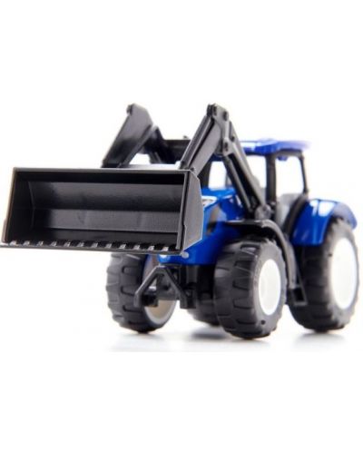 Метална играчка Siku - Трактор с предна лопата New Holland, син - 3