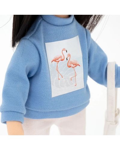 Мека кукла Orange Toys Sweet Sisters - Лилу със светлосин пуловер, 32 cm - 5