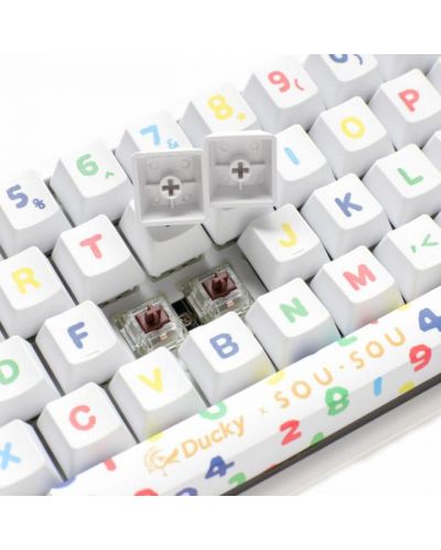 Механична клавиатура Ducky - x SOU SOU One 2 Mini, Black, бяла - 5