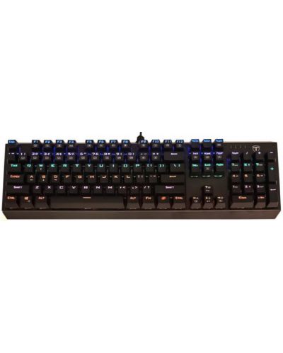 Механична клавиатура T-Dagger - Pavones, Blue ET, RGB, черна - 2