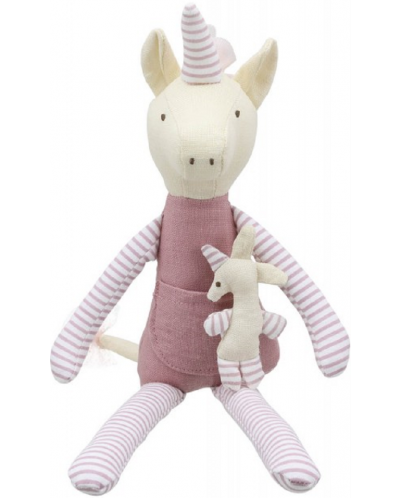 Мека кукла The Puppet Company - Еднорог с бебе, 30 cm - 2