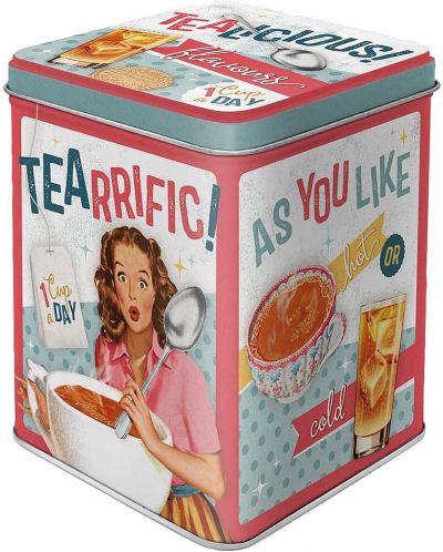 Метална кутия за чай Nostalgic Art - Tealicius & Teariffic - 1