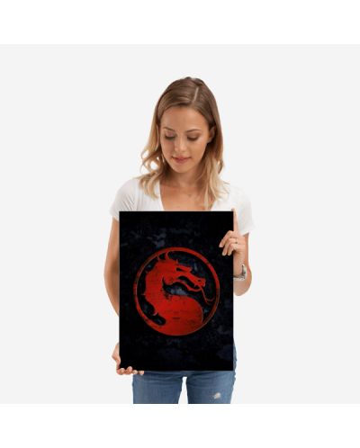Метален постер Displate Games: Mortal Kombat - Logo (red) - 2