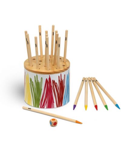 Мемори игра Cayro - Цветове, с 18 цветни пръчици - 3