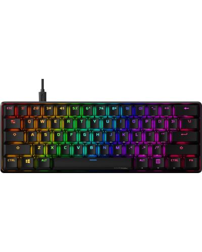 Механична клавиатура HyperX - Alloy Origins 60, Red, RGB, черна - 1