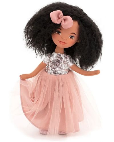 Мека кукла Orange Toys Sweet Sisters - Тина с розова рокля на пайети, 32 cm - 1