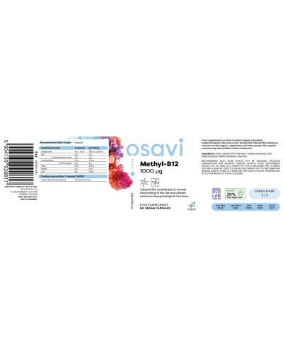 Methyl-B12, 1000 mcg, 60 капсули, Osavi - 2