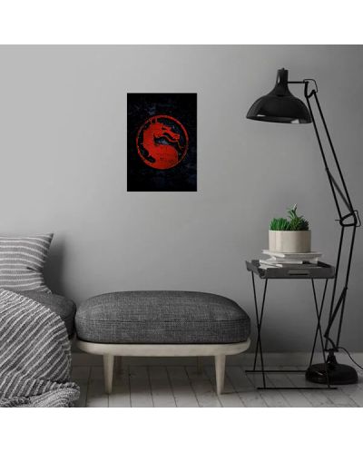 Метален постер Displate Games: Mortal Kombat - Logo (red) - 3
