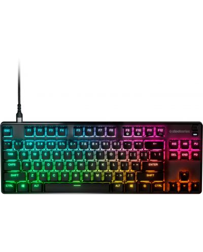 Механична клавиатура SteelSeries - Apex 9 TKL US, OptiPoint, RGB, черна - 1